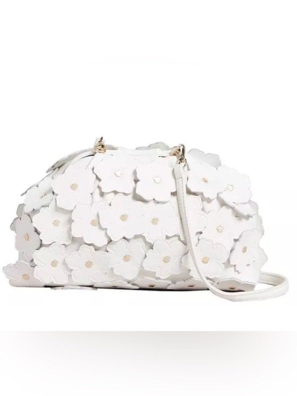 White Floral Applique Shoulder Bag Ted Baker New